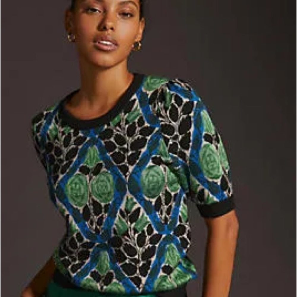 Harmon Jacquard Sweater Tee by Maeve